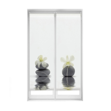 Lot de 2 Stores Enrouleurs Translucides Orchidée - Blindecor 40x150 cm