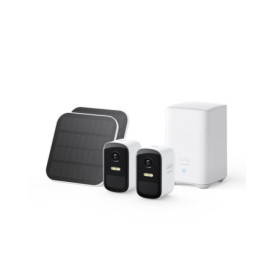 Kit de Caméras de Sécurité EufyCam 2C avec Panneau Solaire - Vision Nocturne HD 1080p