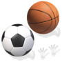 Support Mural Palmier pour Ballons de Basket - Lot de 2