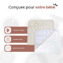 Trois Kilos Sept, Lot 2 Capes de Bain Bébé avec Capuche, Lapin Beige et Blanc, 70x70cm, Éponge Douce et Absorbante, pour Nouveau
