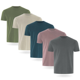Lot de 5 T-Shirts Ajustés pour Hommes - FM London