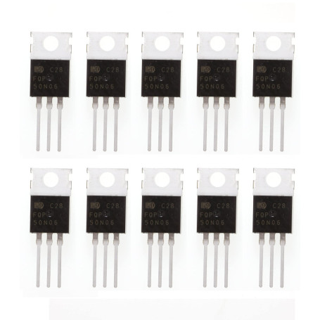 Pack de 10 Transistors MOSFET N-Channel FQP50N06 - 50A 60V