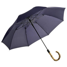 Parapluie Fulton Portobello Bleu Marine avec Poignée en Bambou