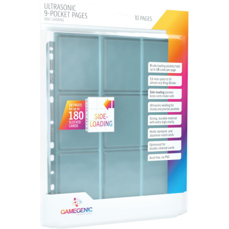 Gamegenic Ultrasonic - Pages de Protection pour Cartes à Chargement Latéral