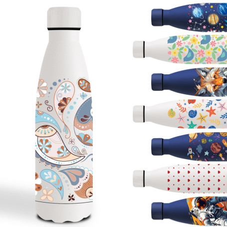 Gourde Isotherme 500ml pour Enfants - Bouteille Anti-Fuite et Légère