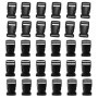 Boucles en Plastique Noir HUAZIZ - 30 Pièces pour Sangles de 25 mm