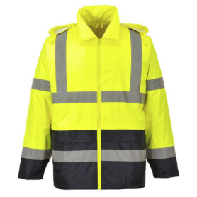 Veste de pluie Hi-Vis bicolore Portwest Jaune/Noir 4XL