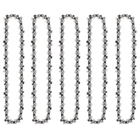 Yweller Lot de 5 Chaînes de Tronçonneuse 1/4" LP - Mini Chaînes de Rechange 15 cm