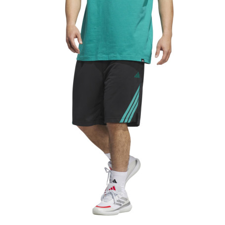 Short de Basketball adidas Legends 3-Stripes pour Homme - Noir/Pure Teal - XXL