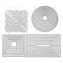 Kit de Gabarits de Poinçonnage Géométriques - 4 Pièces pour Scrapbooking et Découpage