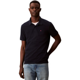 Polo Homme Calvin Klein Monogram en Coton Bleu Saphir