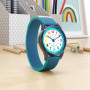 Montre Enfant Cander Berlin MNA 0130K Étanche avec Velcro - Apprentissage Analogique Bleu