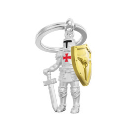Porte-clés Chevalier en Acier Inoxydable - Cadeau Original pour Homme et Femme