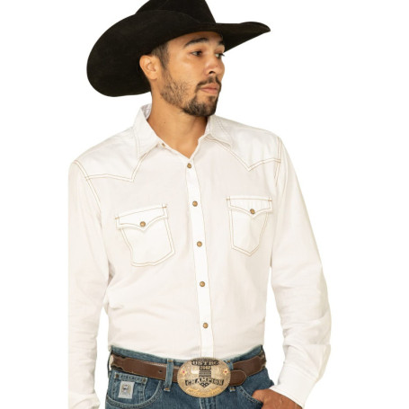 Chemise Wrangler Retro à Poches pour Homme - Blanc