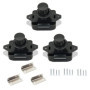 Naisfei Lot de 3 Verrous à Bouton Poussoir pour Armoires et Portes - Noir