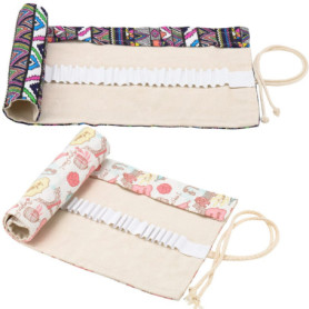 Trousse à Crayons Graplan - Set de 2 Sacs Organisateurs en Toile Colorée