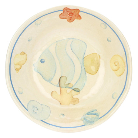 Ensemble de 2 assiettes creuses en mélamine Mer à aimer - THUN