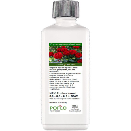 Engrais Liquide Premium pour Rosiers Grimpants et Buissons - POFLO 1000ml