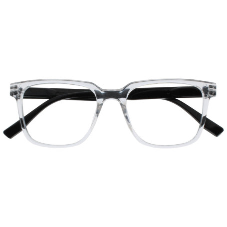 Lunettes de Lecture OPULIZE LEO - Monture Rectangulaire Transparente avec Charnières à Ressorts