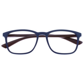 Lunettes de Lecture OPULIZE Max - Monture Large Rectangulaire Bleu Marine Mat