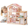 Maison de Poupée en Bois ROBUD avec Meubles et Piscine - Jouet Éducatif pour Enfants