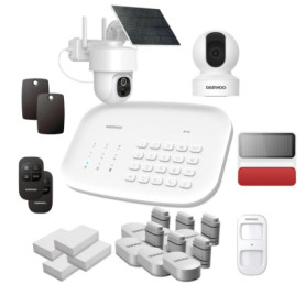 Système d'Alarme Complet Daewoo SA804 Refuge avec Caméras et Sirène Solaire