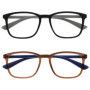 OPULIZE Max - Lunettes de Lecture Unisexes - 2 Paires Noir et Brun Mat
