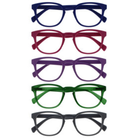 Pack de 5 Lunettes de Lecture Rétro Rondes - Opulize
