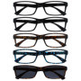 Pack de Lunettes de Lecture Élégantes OPULIZE - Noir, Brun, Bleu et Brun Soleil