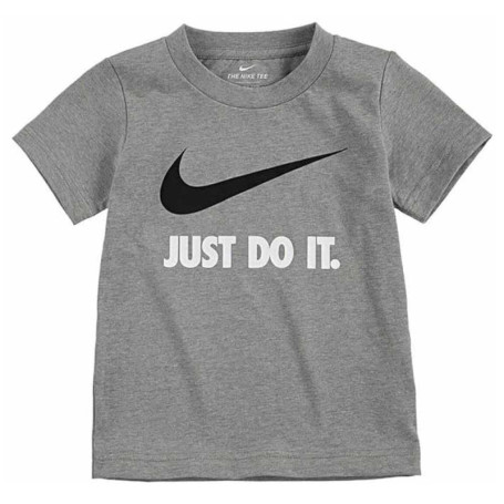 T-Shirt Nike Swoosh JDI Gris pour Enfant - Manches Courtes 3-4 Ans