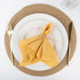 Lot de 12 serviettes en tissu en coton, jaune moutarde, serviettes en coton, 43 x 43 cm, serviettes de table réutilisables, pour