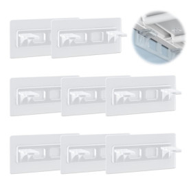 Support D'étagère Autocollant Transparent - 8 Pièces, Charge 30 kg