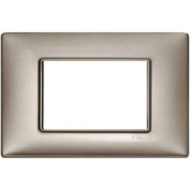 Plaque Murale Triple VIMAR en Nickel Nacré - Modèle Plana 14653.74