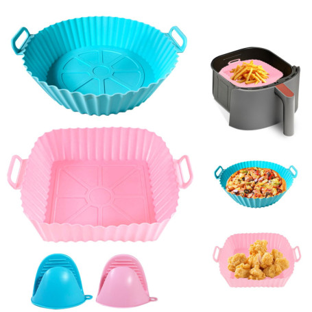 Moules en Silicone Réutilisables pour Friteuse à Air - Set de 4 Yolistar