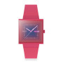 Montre Swatch SQUARELY Berry - Élégance Rose et Lilas