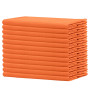 Sweet Needle - Paquet de 12 - Serviettes de Table surdimensionnées 100% Coton 45 CM x 45 CM (18 po x 18 po), Orange - Tissu épai