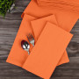 Sweet Needle - Paquet de 12 - Serviettes de Table surdimensionnées 100% Coton 45 CM x 45 CM (18 po x 18 po), Orange - Tissu épai