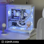 Nzxt H6 Flow RGB CC-H61FB-R1 Boîtier Moyen-Tour Compact Double Chambre Airflow Comprend 3 Ventilateurs 120 mm RGB Panneaux panor