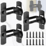 Serrure à Angle Droit en Acier Inoxydable - Lot de 3 Verrous Noir