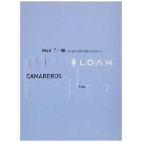 Carnet de Serveur Loan T88 - Pratique et Élégant en Bleu
