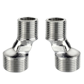 Lot de 2 Raccords S Multicolores en Laiton pour Robinetteries Murales