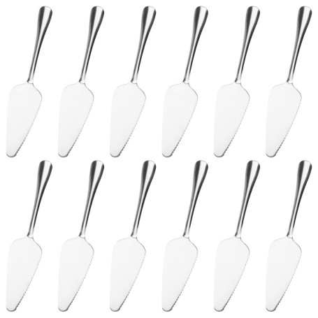 Lot de 12 Pelles à Tarte en Acier Inoxydable - Idéal pour Gâteaux et Pizzas