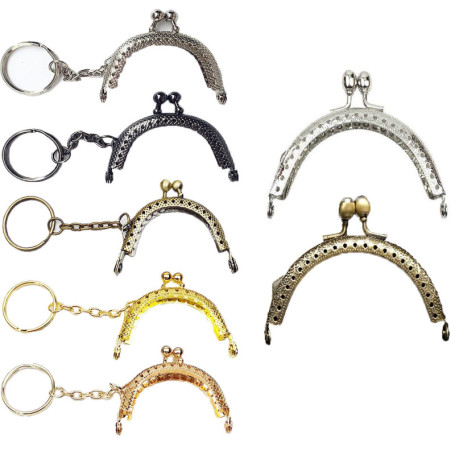 Set de Cadres de Sac à Main Vintage en Métal - 7 Pièces avec Fermoirs Baiser