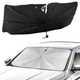 Pare-Soleil QWORK pour Voiture avec Poignée Rotative 360° en Fibre de Carbone