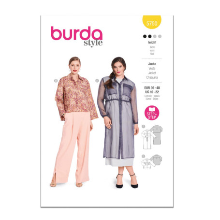 Patron de couture Veste Femme Burda Style B5750
