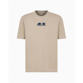 T-shirt Armani Exchange Utility Edge en Coton Durable - Logo Brodé - Ashley Blue - XXL