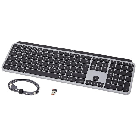 Clavier Logitech MX Keys pour Mac - Rétroéclairé et Sans Fil en Aluminium Noir 137,39 €