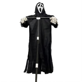 Fantôme d'Halloween Flottant pour Décoration Extérieure - Épouvantail Noir