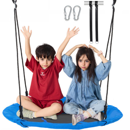 Balançoire Soucoupe VEVOR 101,6 cm pour Enfants - Capacité 340 kg - Bleu