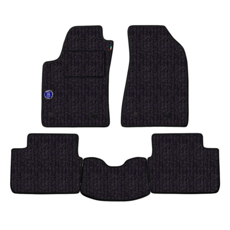 Tapis de Sol Sur Mesure pour Peugeot 106 (2000-2005) - Moquette Anthracite avec Logo